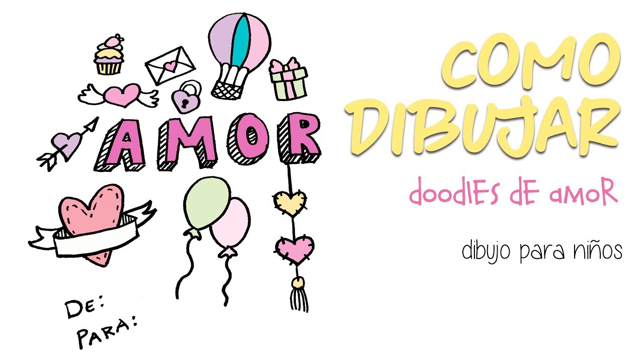 Como dibujar San Valentin adornos / How to draw valentines doodles 