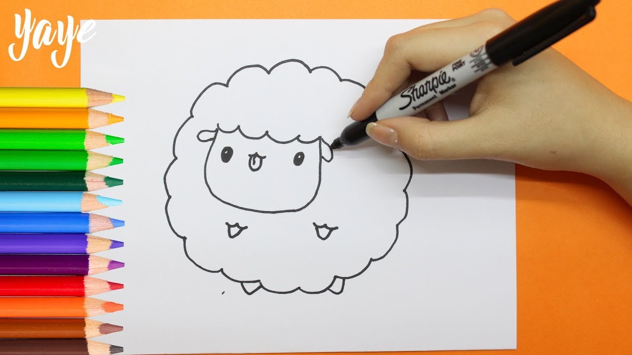 Como Dibujar una Oveja Kawaii/How to draw a kawaii sheep/Yaye 