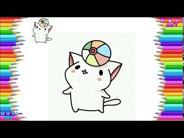 How to Draw Cute Funny Cat - Animal Easy Drawing Lesson 