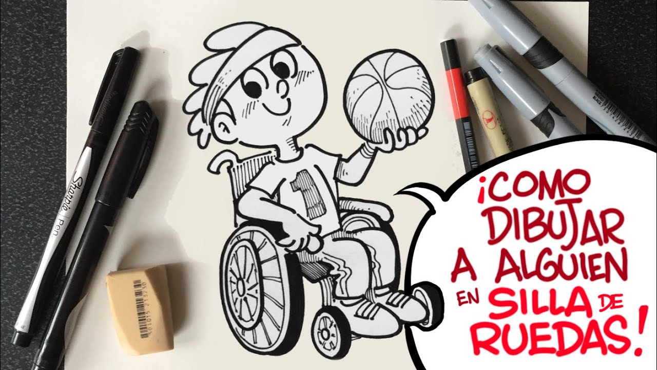 Como dibujar alguien en silla de ruedas 