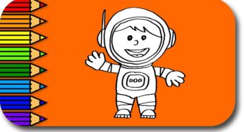 How to Draw Spaceman for Kids – Astronaut Color Pages with Nursery Rhymes