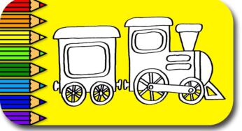 How to Draw a Steam Train for Kids – Drawing and Coloring With Nursery Rhymes