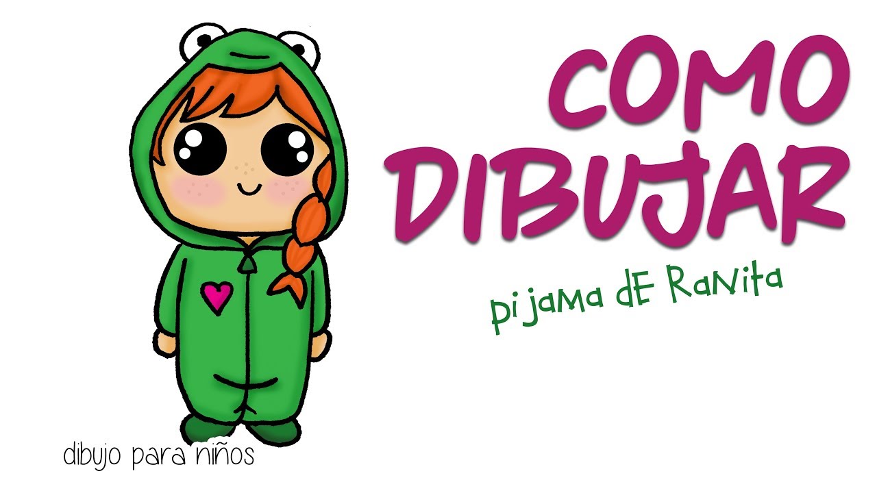 Como dibujar pijama de ranita ? / How to draw a pijama frog 