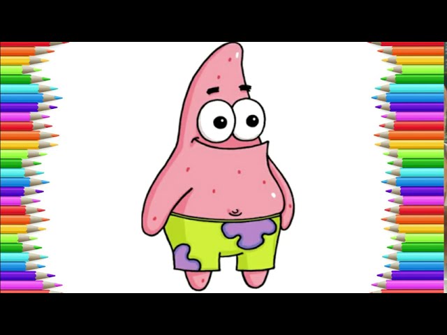 How to Draw Cute Patrick Star - SpongeBob SquarePants Step by Step Easy Drawing Lesson 