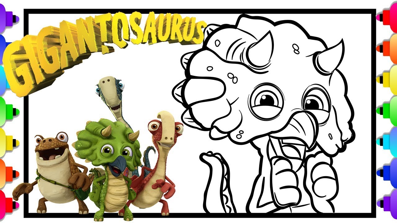 How to Draw Tiny from Disney Junior's New Hit Show Gigantosaurus ? Gigantosaurus Coloring Pages 2