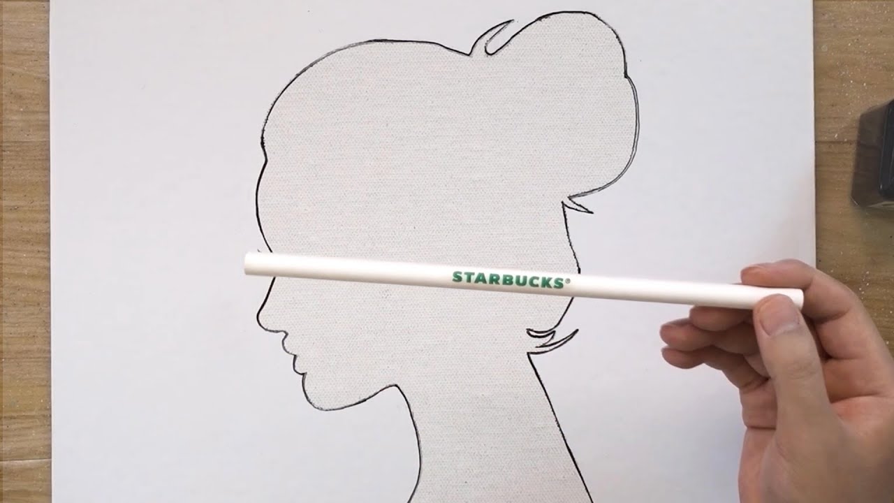 Starbucks Straws Painting Technique / Abstract Art / Label Paper Sticker Painting 