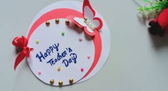 Teachers day card easy and simple but beautiful/How to make teachers day card / #teachersdaycard2020