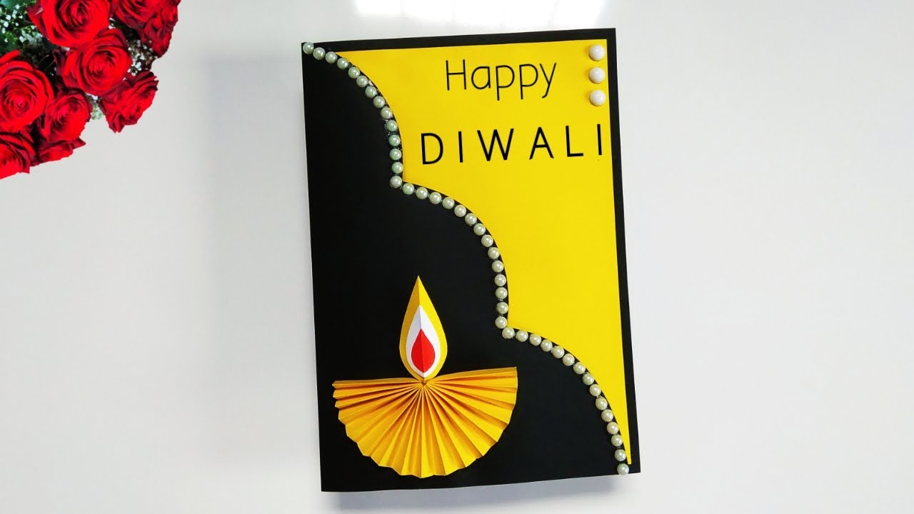 DIY Diwali greeting card | Handmade Diwali card making ideas | How to make greeting card for Diwali 