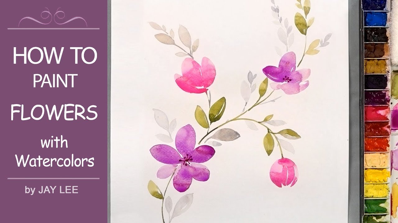 How to Paint Simple Flowers in Watercolor 