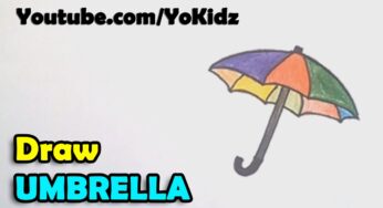 How to draw an Umbrella – Step by step and super easy