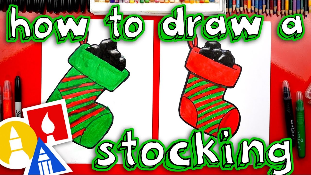 How To Draw A Stocking Full Of Coal 