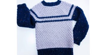 Crochet pullover sweater for boys and girls, ALPINE STITCH CROCHET JERSEY SWEATER, Crochet for Baby