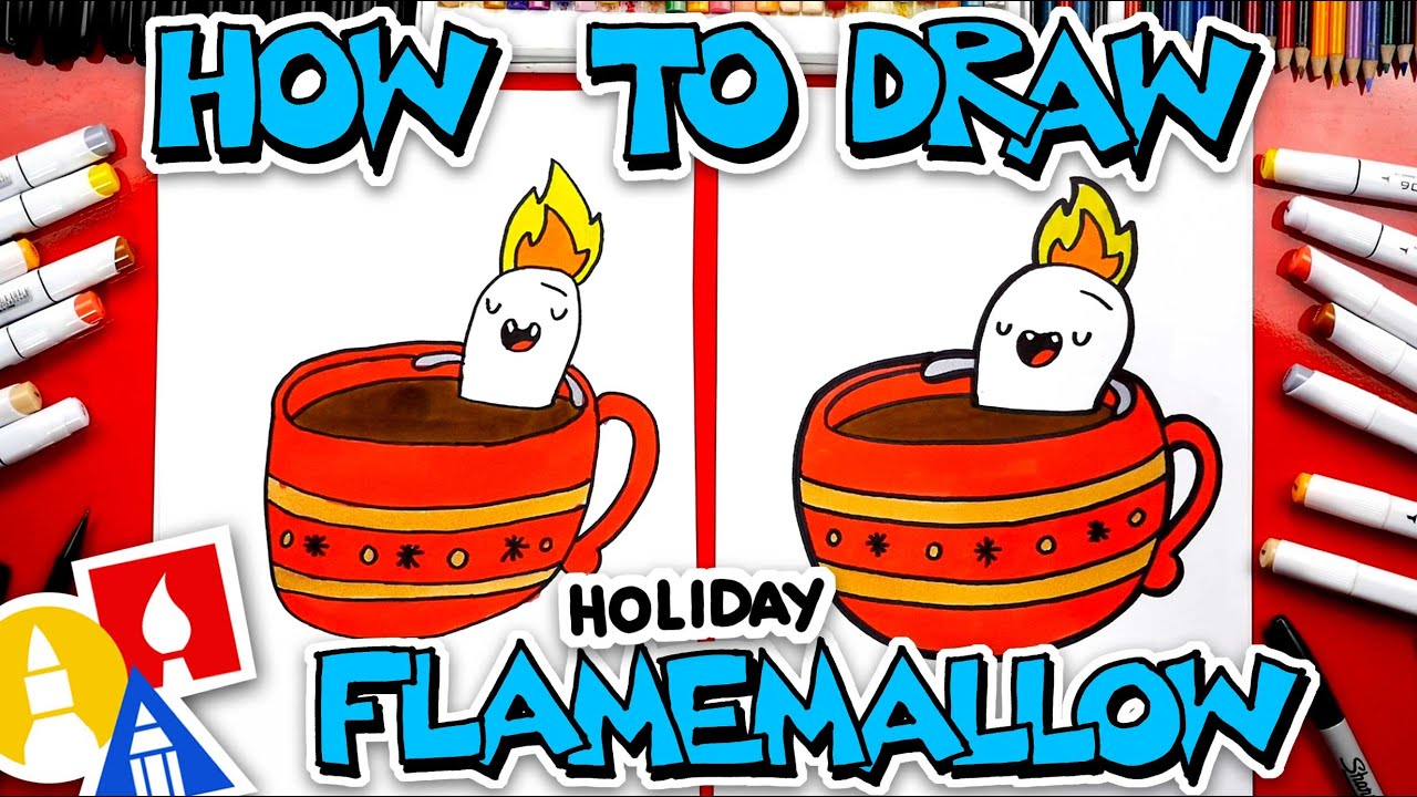 How To Draw Holiday Flamemallow - Together Time With YouTube Kids 