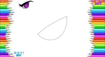 How to Draw Anime Eye Design Five – Red Anime Eyes Cartoon Drawing Easy Tutorial