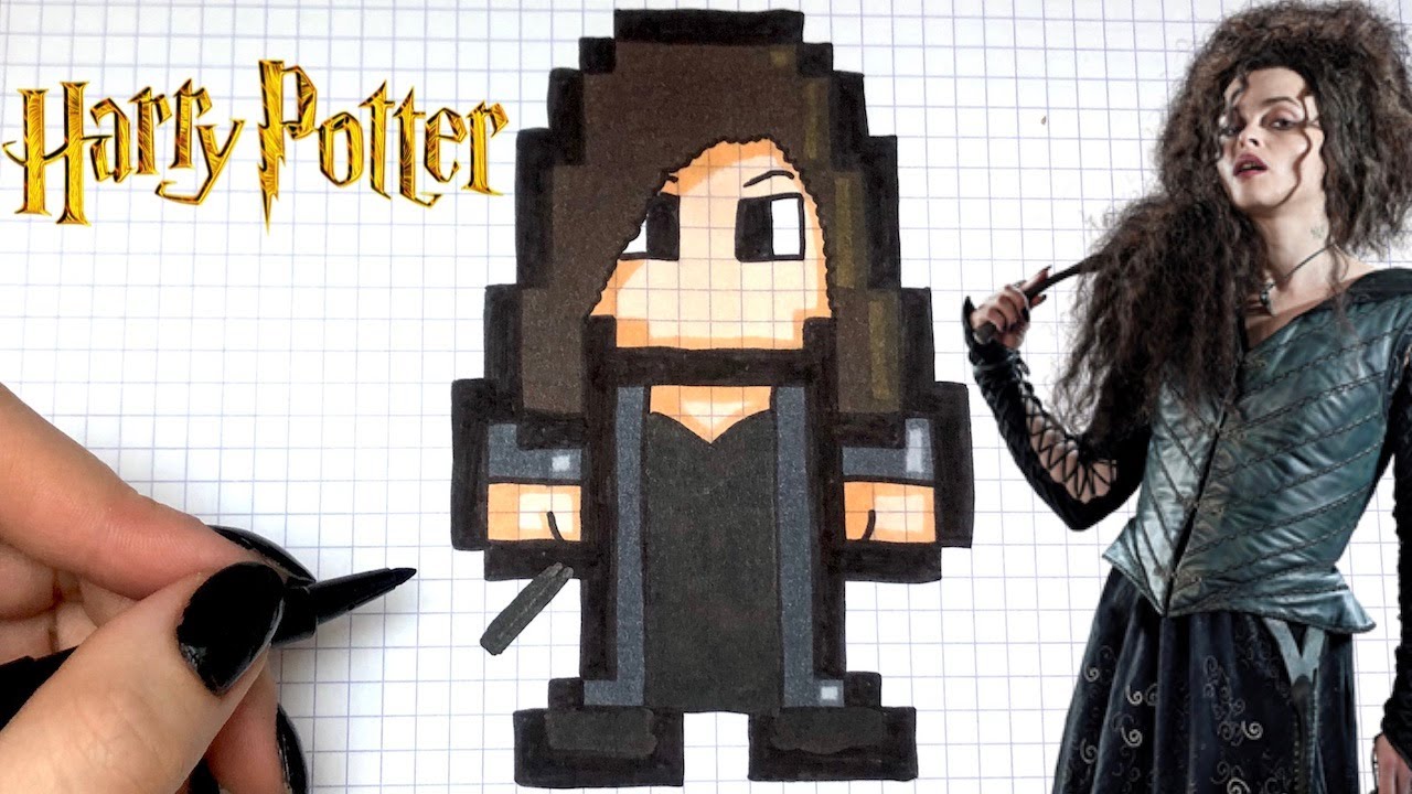 Como Dibujar Bellatrix Lestrange Pixel Art Harry Potter 