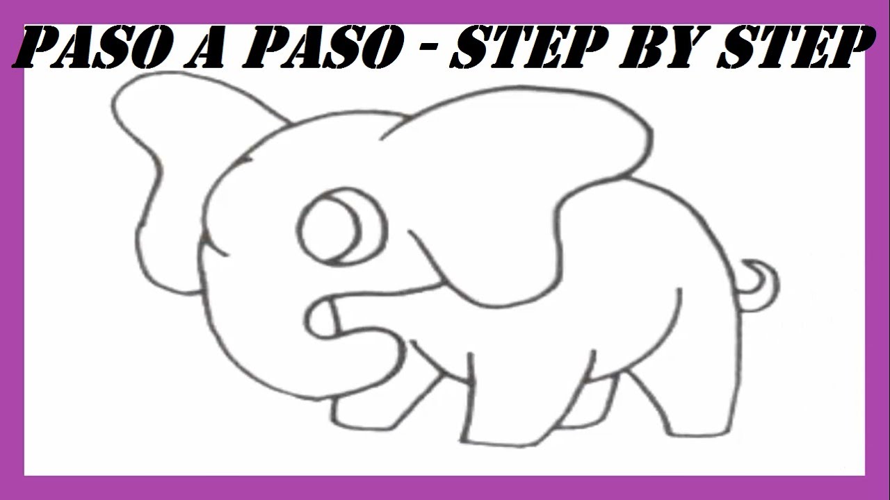 Como dibujar un Elefante Bebé l How to draw a Baby Elephant l Dibujos l Drawings 