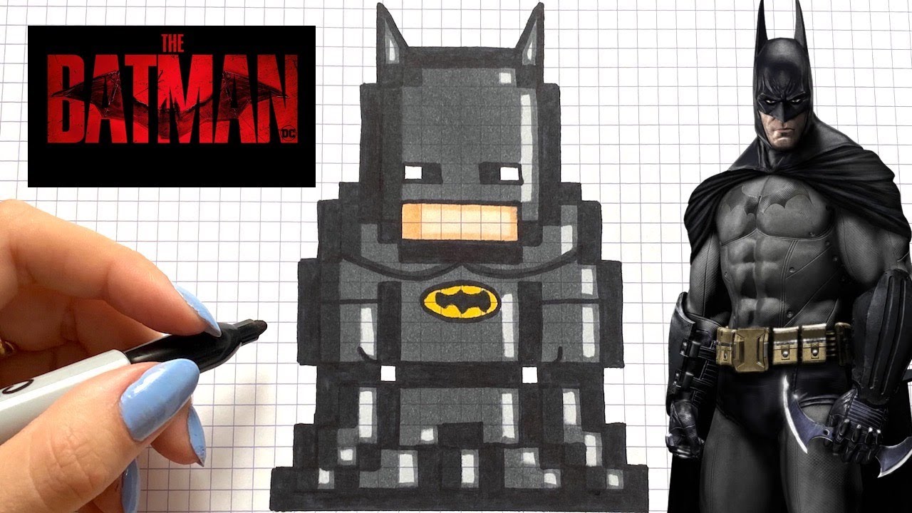 COMO DIBUJAR BATMAN PIXEL ART DC 