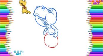 How to Draw Cute T Rex Eating Breakfast From Dinosaurs & Prehistoric Cartoon Character Drawing Easy