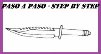 Como dibujar un Cuchillo de Monte l How to draw a knife Monte