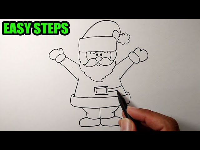 How to draw a Santa Claus on a very simple way | Easy To Follow 