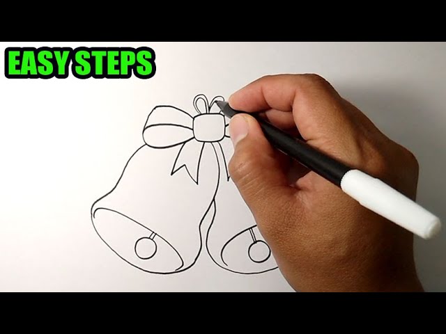 How to draw Christmas bells easy to follow for beginners | Simple Drawing 