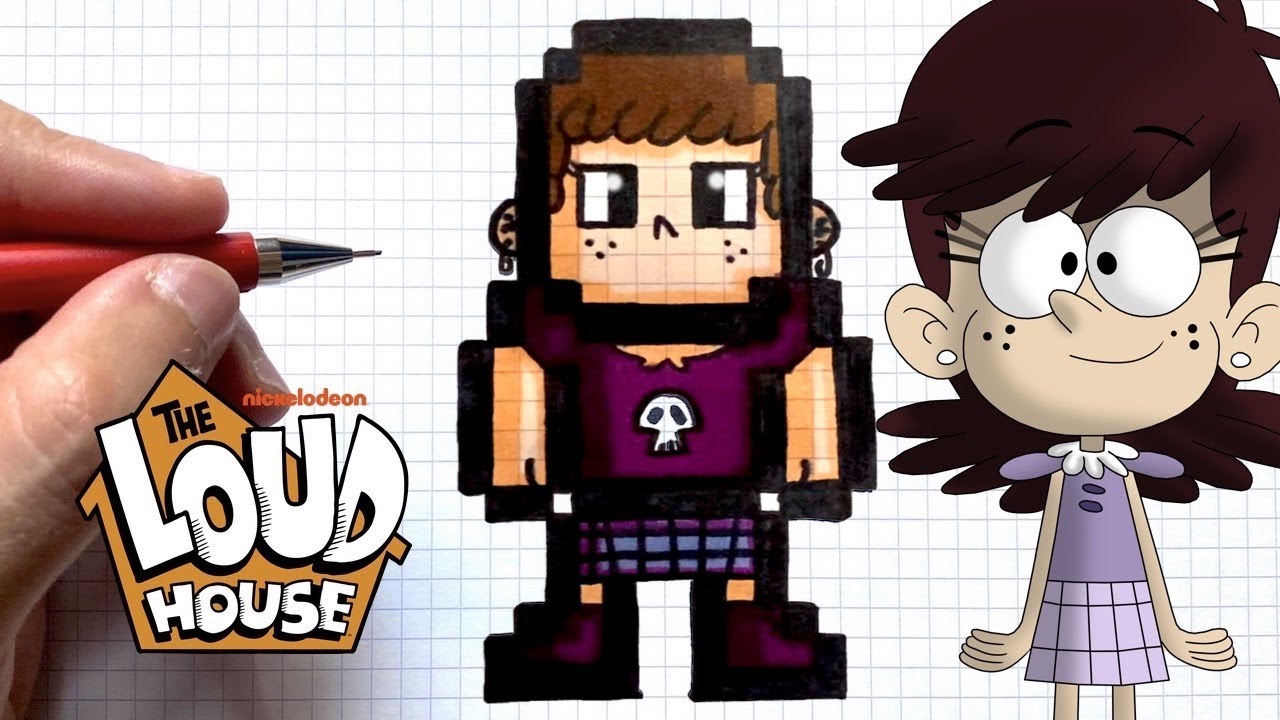 COMO DIBUJAR LUNA LOUD PIXEL ART 