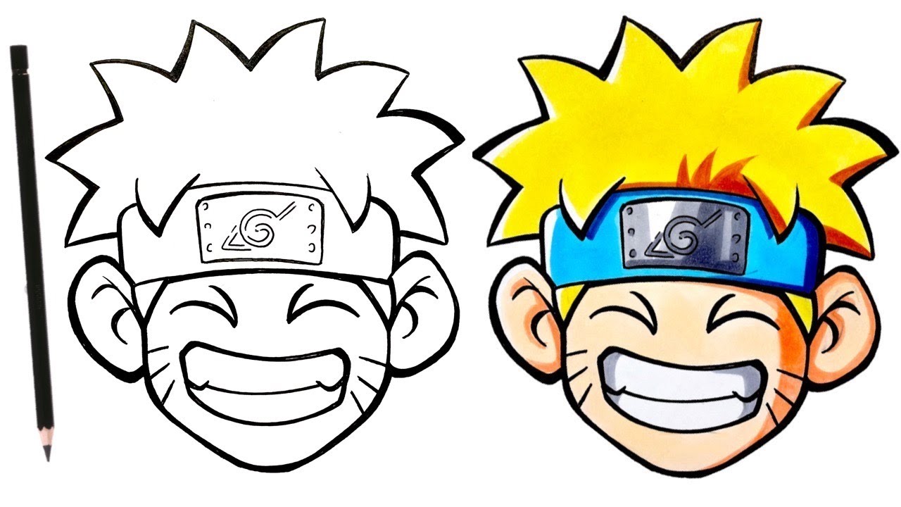 COMO DIBUJAR EMOJI NARUTO FACIL 