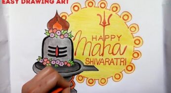 how to draw maha shivaratri poster