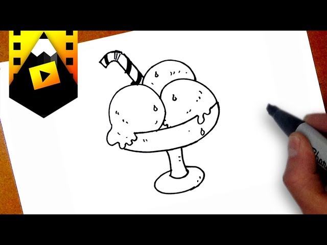 como dibujar una copa de helado | como desenhar um copo de sorvete 