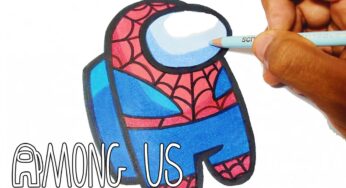 Como dibujar a un AMONG US Fusionado con SPIDERMAN!!!