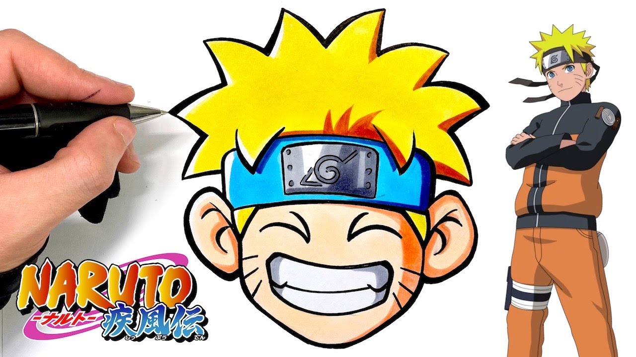 COMO DIBUJAR NARUTO EMOJI COLO 