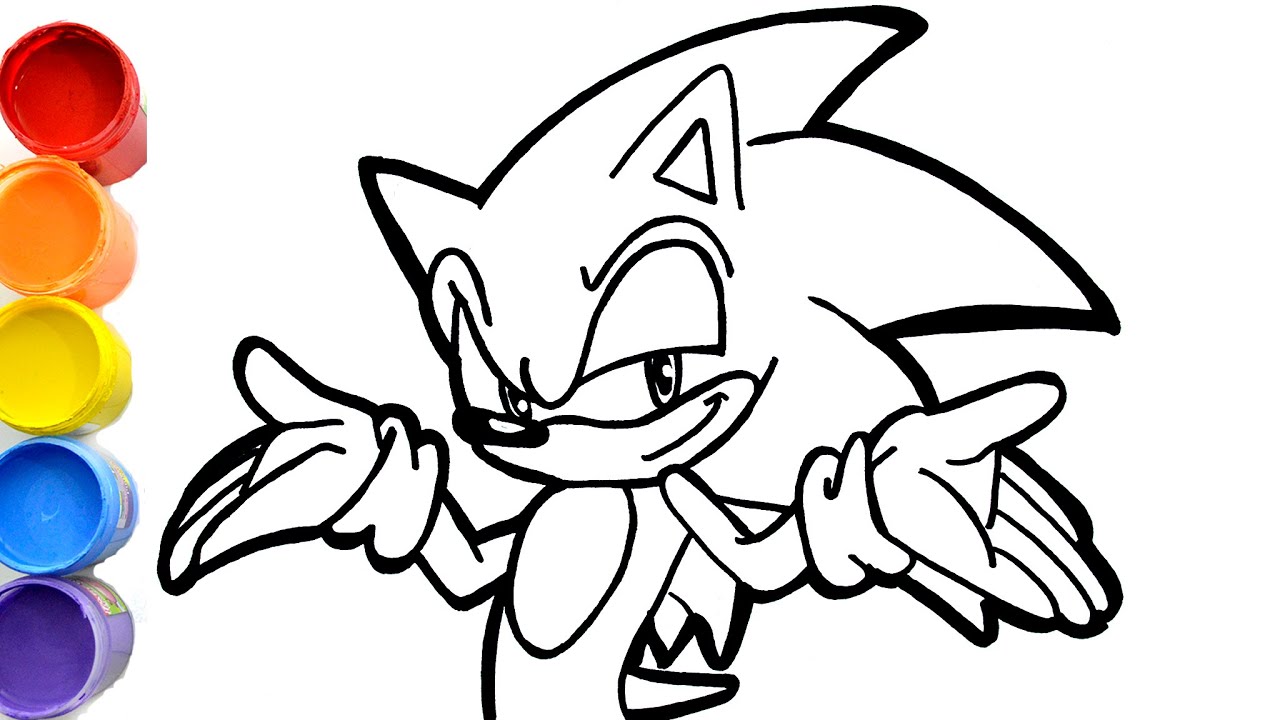 ? How to draw - COLORING to SUPER SONIC | Sonic the Hedgehog | Art Colorkids 