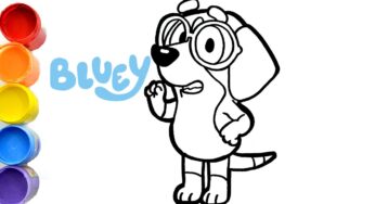 How To Draw and Coloring Bluey’s HONEY ? Disney Junior