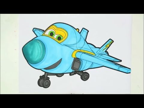 Dibujar y Colorea Super Wings | Dibujos Para Niños | Aprender Colores & Animales & Español y Inglés 