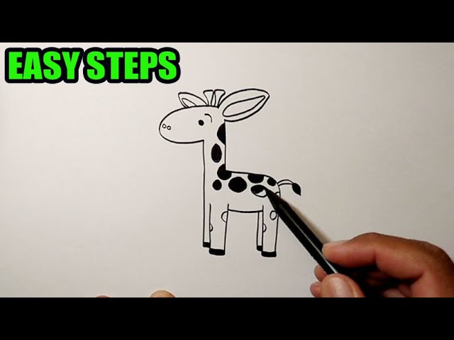 How to draw animals easy | Giraffe | Simple Drawing 