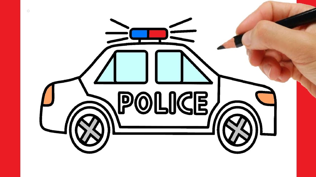 HOW TO DRAW POLICE CAR - HOW TO DRAW A CAR 