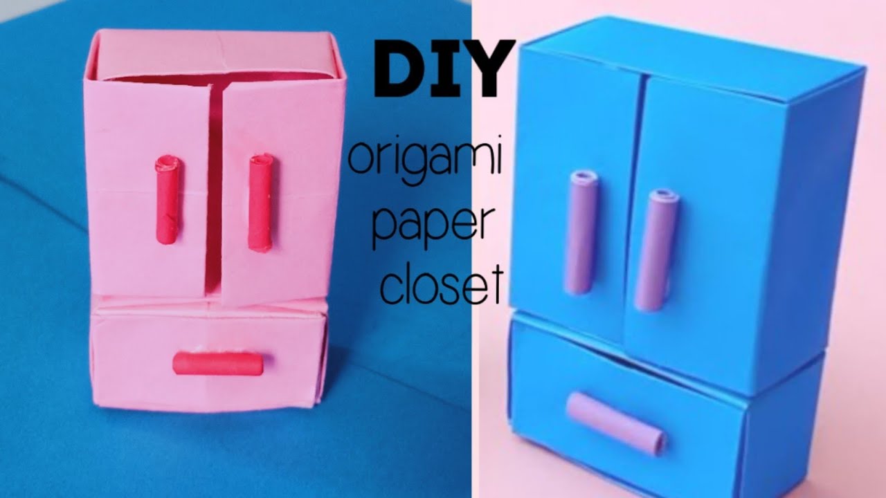 DIY Origami Paper Closet / Paper Closet or Wardrobe / Origami House Furniture 