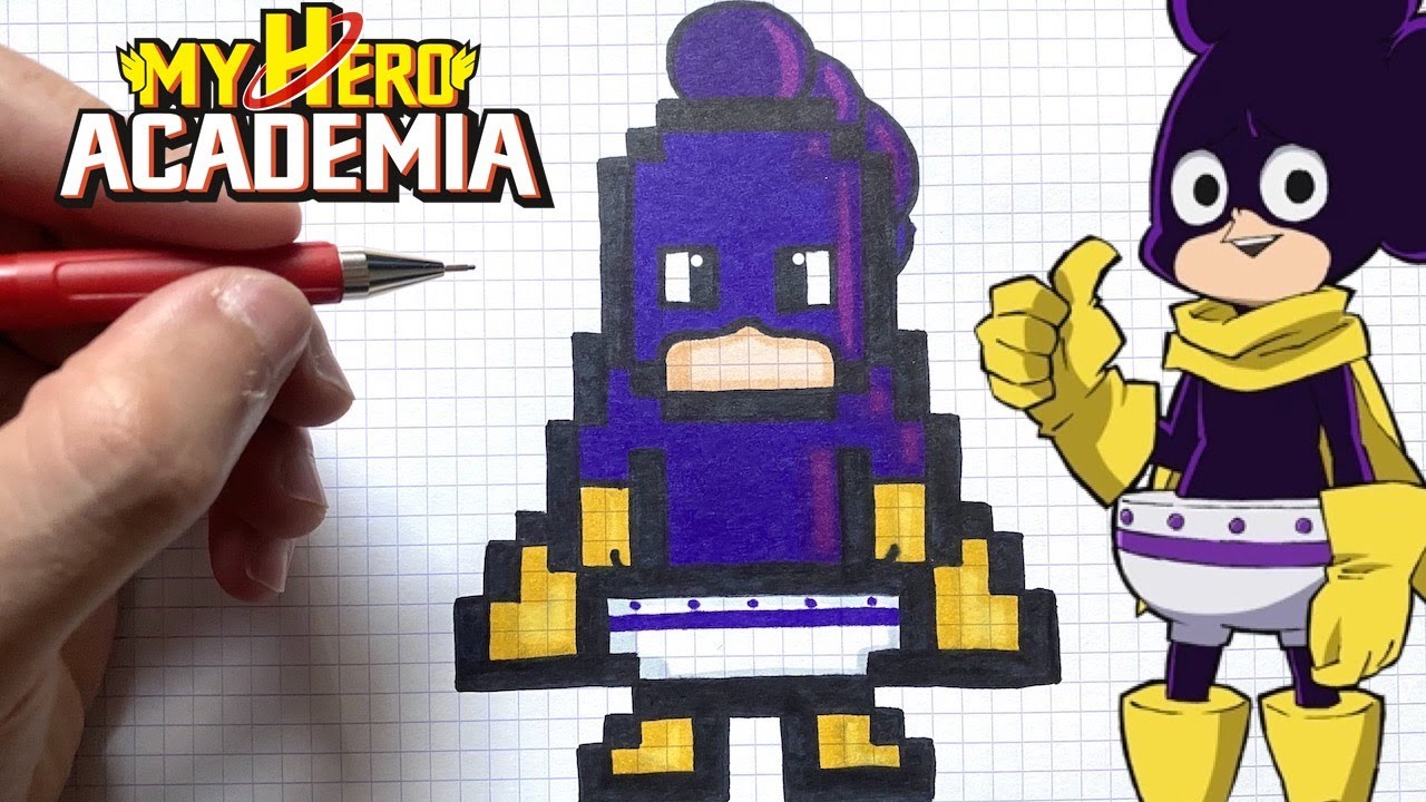 COMO DIBUJAR MINORU PIXEL ART MY HERO ACADEMIA 