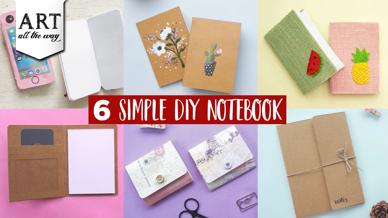 6 DIY Notebook Ideas | Back to school ideas | How to make a Notebook 