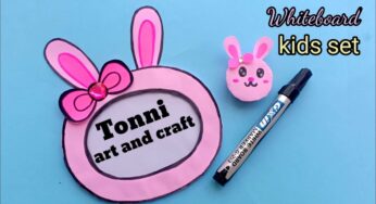 How to make Bunny Whiteboard Kids Set With Paper / School Supplies / Bunny Whiteboard / craft video