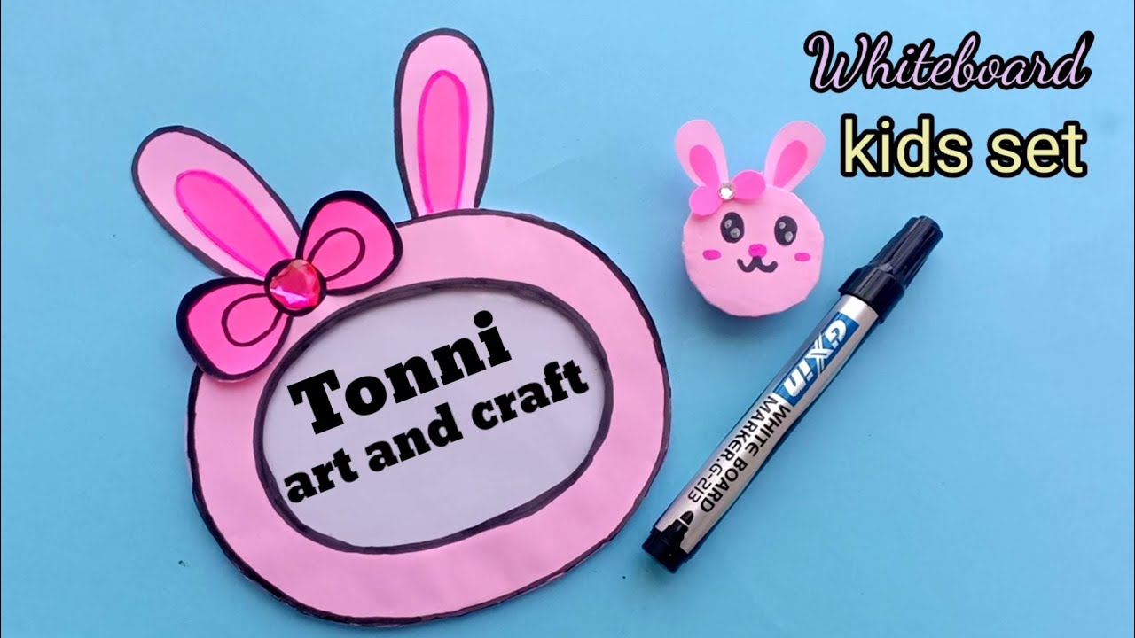 How to make Bunny Whiteboard Kids Set With Paper / School Supplies / Bunny Whiteboard / craft video 