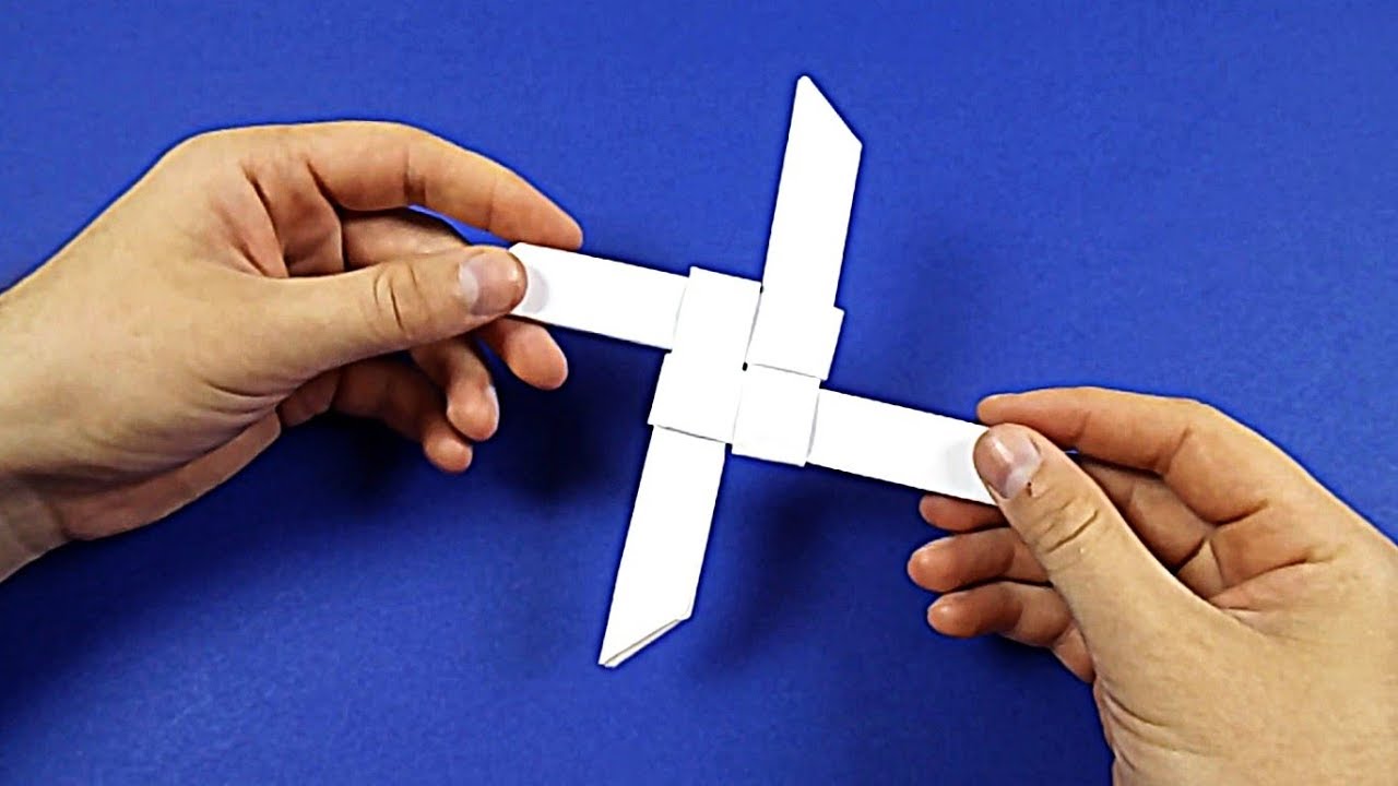 Как сделать сюрикен из бумаги. Оригами сюрикен из бумаги. How To Make a Paper Ninja Star (Shuriken) 