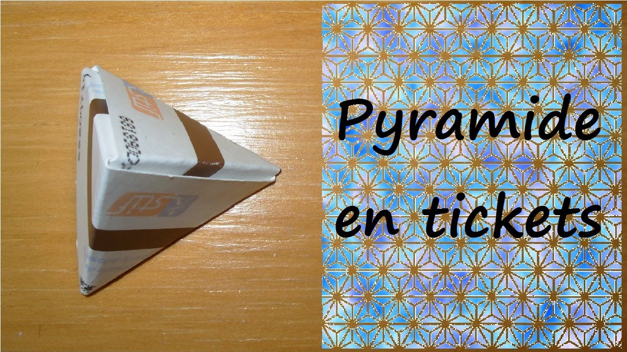 Origami - Pyramide en tickets de métro 