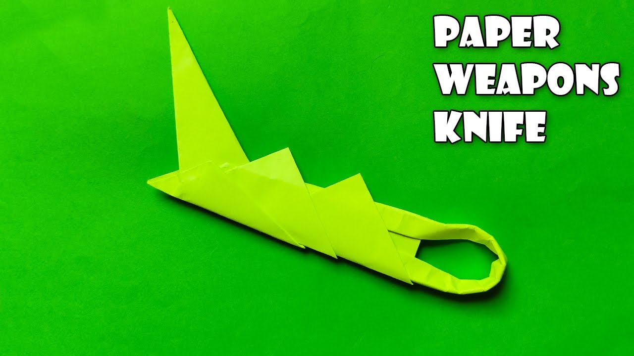 Paper Knife easy step by step | paper knife making easy | paper weapons knife | paper ninja sword 