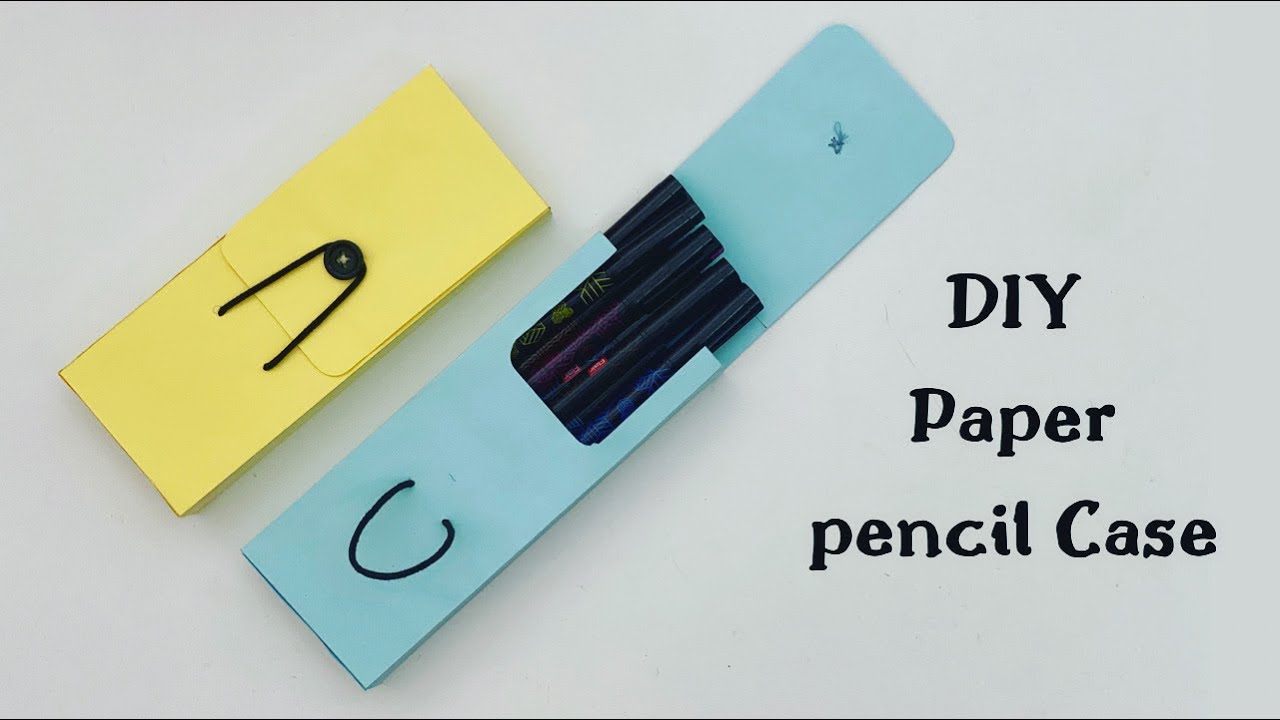 How to make a paper pencil box | DIY paper pencil box idea / Pencil Case / School Supplies 