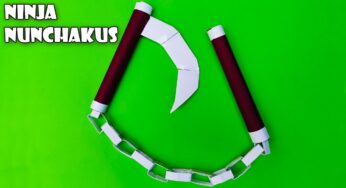 How to make a paper Ninja Nunchakus | paper nunchaku making | Paper DIY Ninja Weapon