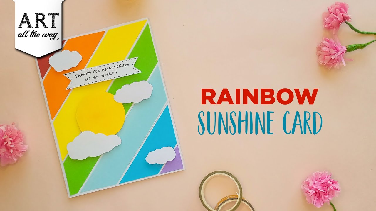 Rainbow Sunshine Card | Greeting Card | Handmade Card | Gift Card | DIY Card Ideas | Card Making 
