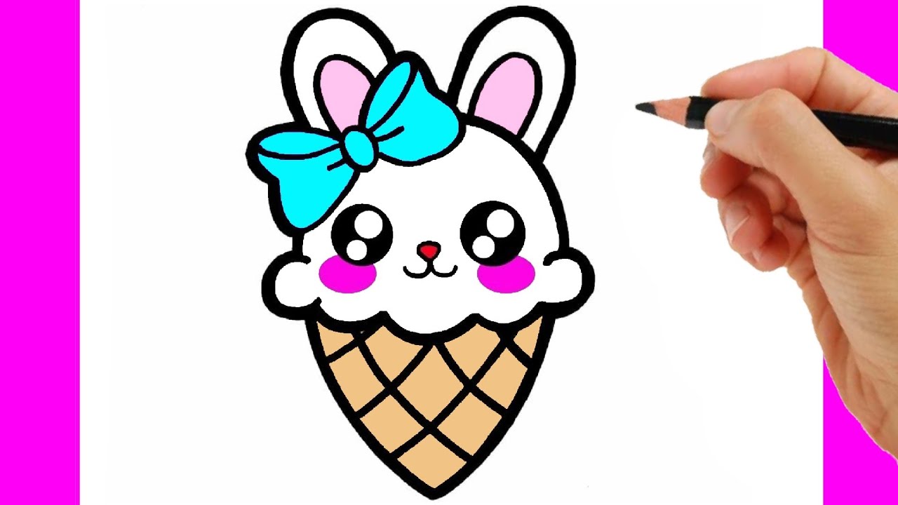 HOW TO DRAW A CUTE ICE CREAM EASY STEP BY STEP - KAWAII DRAWINGS 