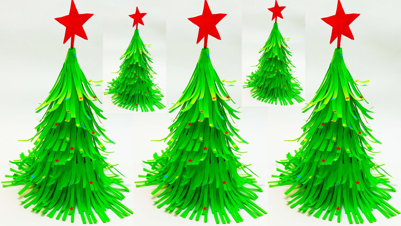 3D Paper Christmas Tree | How to Make a 3D Paper Xmas Tree DIY Tutorial Christmas 2020 8K 1