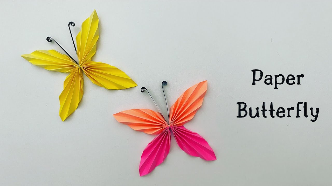How to make easy paper butterfly ? / paper crafts for kids/ paper craft / butterfly #shorts 